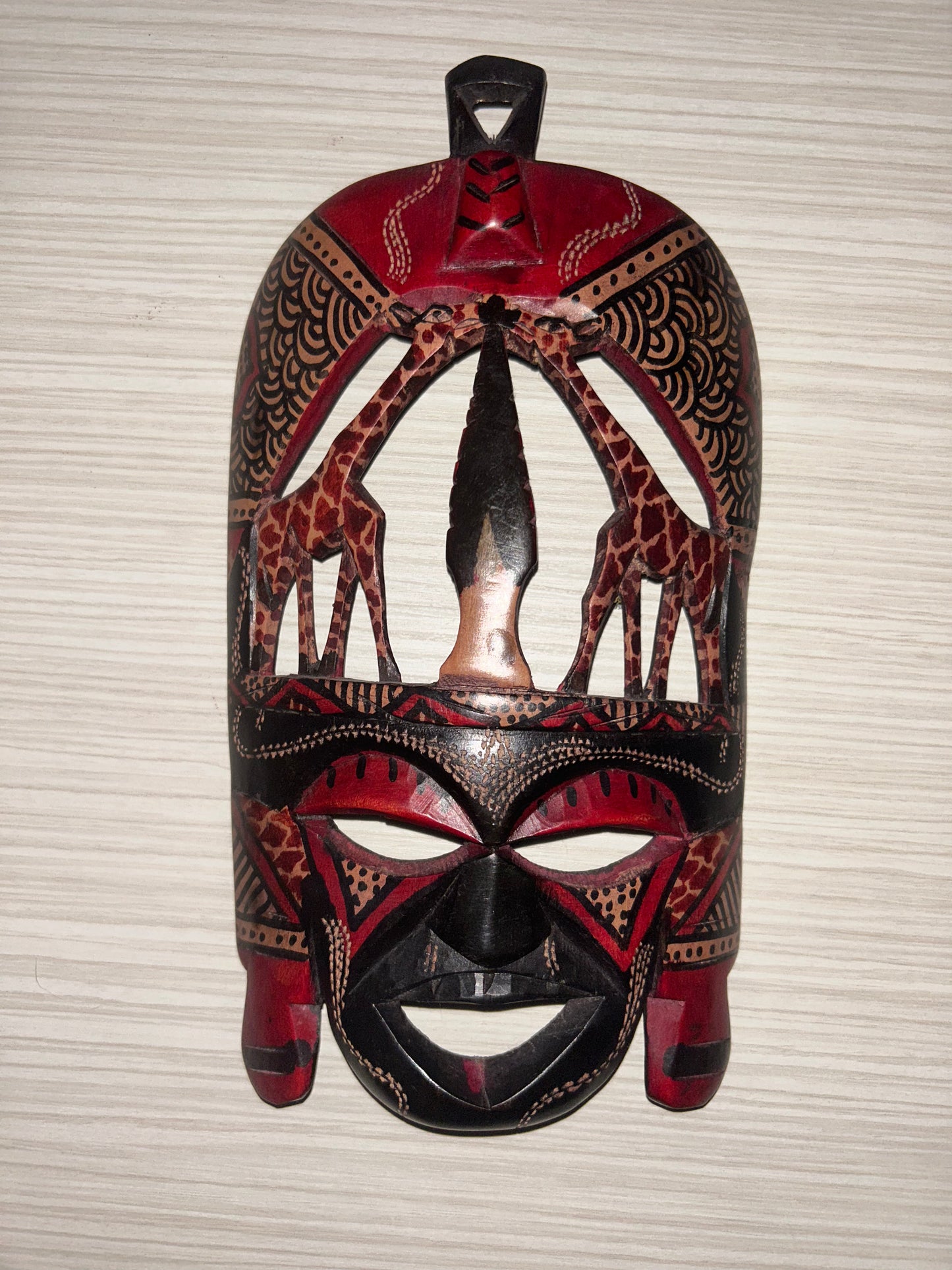 Blackwood Ağacından Ahşap Afrika Maskesi